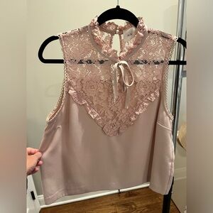 NICHOLAS blush pink lace top Sz 8